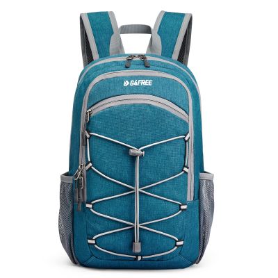 G4Free 12L/20L Small Hiking Backpack RFID Mini Rucksack Compact Multipurpose Daypacks for Men Women Camping Walking Daytrip Travel, Peacock Blue, 8 long, Modern or Activewear (Colour Theme: Vibrant or