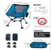 iClimb Ultralight Compact Camping Folding Beach Chair with Anti-Sinking Large Feet and Back Support Webbing (Blue - Square Frame - 2PC) view 3