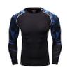 Nikiikoo Men's UPF 50+ Rash Guard Shirts Long Sleeve Swim Shirt Quick Dry Swimming Top for Surfing/Diving Black,Blue Large view 1