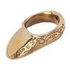 Archery Thumb Rings,Engraving Pattern Brass Finger Protector with Anti Lost Rope,Archery Finger Tabs for Outdoor Hunting(17mm) view 4