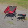 iClimb Ultralight Compact Camping Folding Beach Chair with Anti-Sinking Large Feet and Back Support Webbing (Red - Square Frame - 2PC) view 2