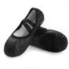 Stelle Ballet Shoes for Girls Dance Slippers Genuine Leather Ballerina Shoes for Toddler/Little Kid/Big Kid(11ML, Black No-tie) view 1