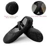Stelle Ballet Shoes for Girls Dance Slippers Genuine Leather Ballerina Shoes for Toddler/Little Kid/Big Kid(11ML, Black No-tie) view 3