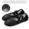 Stelle Ballet Shoes for Girls Dance Slippers Genuine Leather Ballerina Shoes for Toddler/Little Kid/Big Kid(11ML, Black No-tie) view 4