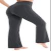 Heathyoga Fleece Lined Pants Women Yoga Pants with Pockets for Women Thermal Pants High Waist Flare Leggings for Winter Grey view 2