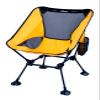 iClimb Ultralight Compact Camping Folding Beach Chair with Anti-Sinking Large Feet and Back Support Webbing (Yellow - Square Frame) view 1