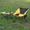iClimb Ultralight Compact Camping Folding Beach Chair with Anti-Sinking Large Feet and Back Support Webbing (Yellow - Square Frame) view 2