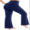 Heathyoga Fleece Lined Pants Women Yoga Pants with Pockets for Women Thermal Pants High Waist Flare Leggings for Winter Blue view 2