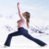 Heathyoga Fleece Lined Pants Women Yoga Pants with Pockets for Women Thermal Pants High Waist Flare Leggings for Winter Blue view 3