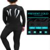HOPLYNN Youth Boys Compression Shirts, Long Sleeve Quick Dry Cold Weather Gear Undershirts for Kids Athletic Sports Football Basketball-2 Black 1 Blue 1 White-L view 2
