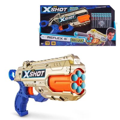 X-Shot Gold Reflex 6 Dart Launcher - Candide