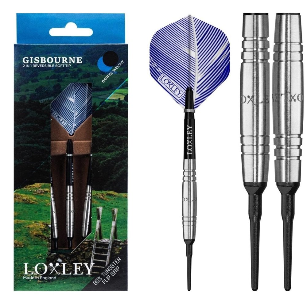 Loxley Gisbourne 90% Flip Grip Soft Tip Darts 18 g