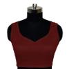 Women's Blouse Designer Choli Readymade Bollywood Padded Sticthed Crop Top Choli Maroon view 3
