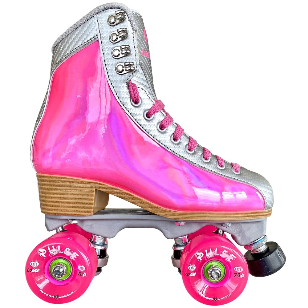 Jackson Ultima Flex Viper Nylon Outdoor Roller Skates, Womens Size 10, Pink with Pink Pulse Lite Wheels