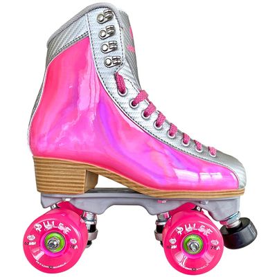 Jackson Ultima Flex Viper Nylon Outdoor Roller Skates, Womens Size 7, Pink with Pink Pulse Lite Wheels