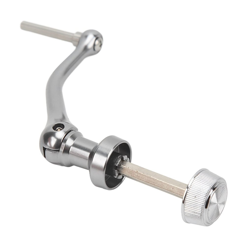 Alomejor Fishing Reel Rocker Arm Fishing Reel Rotary Knob Power Handle Metal Wheel Refitting Parts(S)