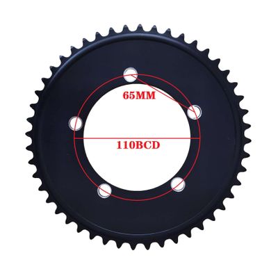 MYEEI Road Bicycle Fixed Gear 110 BCD Chainring 1/8" Bicycle Chain Wheel Track Bike Fixie Single Speed 44T 46T 48T 50T (Color : 130BCD-50T)