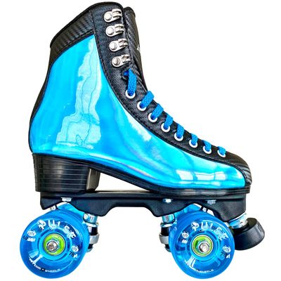 Jackson Ultima Flex Viper Nylon Outdoor Roller Skates, Womens Size 5, Blue with Blue Pulse Lite Wheels