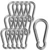 Carabiner 3 Inch Spring Snap Hook, 16pcs M8 5/16 Inch Spring Snap Hook Quick Link for Camping Hiking, 500LBS Holding Capacity Heavy Duty Steel Carabiner Clip Buckle for Hammock Swing Fitness view 1