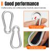 Carabiner 3 Inch Spring Snap Hook, 16pcs M8 5/16 Inch Spring Snap Hook Quick Link for Camping Hiking, 500LBS Holding Capacity Heavy Duty Steel Carabiner Clip Buckle for Hammock Swing Fitness view 4
