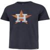 47 MLB Men's Team Color Distressed Imprint Primary Logo Wordmark Short Sleeve Baseball T-Shirt - Houston Astros Navy Medium view 1