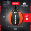 PROLAST Wrecking Ball Heavy Punching Bag for Adults, Hook and Uppercut, Body Snatcher, Boxing, MMA, Muay Thai, Filled, 65 lbs, New Edition Orange view 4