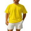 Akwa Mens Mock Turtleneck T-Shirt Lightweight Moisture Wicking Short Sleeve for Golf Work Layering Shirt Breathable Made in USA Yellow view 1
