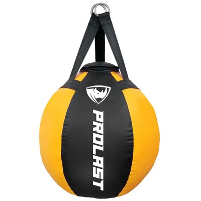 PROLAST Wrecking Ball Heavy Punching Bag for Adults, Hook and Uppercut, Body Snatcher, Boxing, MMA, Muay Thai, Filled, 65 lbs, New Edition Yellow