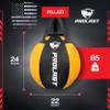 PROLAST Wrecking Ball Heavy Punching Bag for Adults, Hook and Uppercut, Body Snatcher, Boxing, MMA, Muay Thai, Filled, 65 lbs, New Edition Yellow view 4
