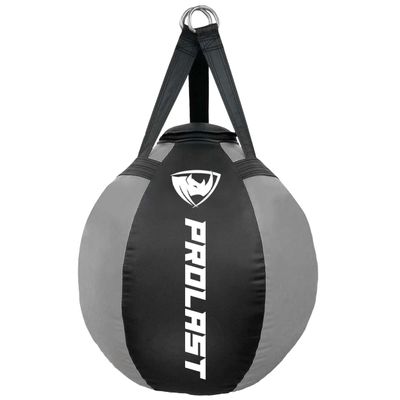 PROLAST Wrecking Ball Heavy Punching Bag for Adults, Hook and Uppercut, Body Snatcher, Boxing, MMA, Muay Thai, Filled, 65 lbs, New Edition Gray