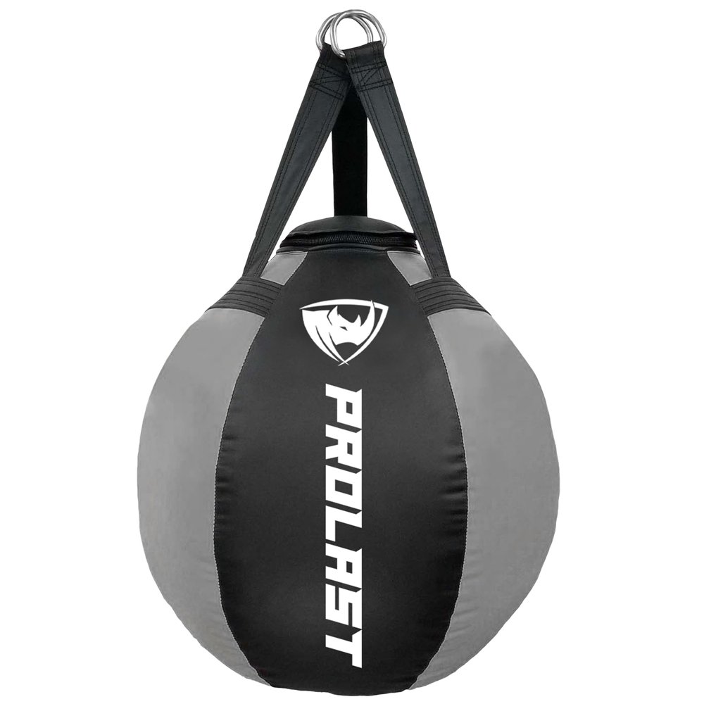 PROLAST Wrecking Ball Heavy Punching Bag for Adults, Hook and Uppercut, Body Snatcher, Boxing, MMA, Muay Thai, Filled, 65 lbs, New Edition Gray