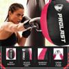 PROLAST Wrecking Ball Heavy Boxing Punching Bag for Women, Hook and Uppercut, Body Snatcher, MMA, Muay Thai, Strength Training Equipment, Filled, 65 lbs, New Edition Pink view 3