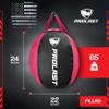 PROLAST Wrecking Ball Heavy Boxing Punching Bag for Women, Hook and Uppercut, Body Snatcher, MMA, Muay Thai, Strength Training Equipment, Filled, 65 lbs, New Edition Pink view 4
