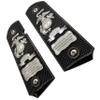 Custom Checkered Design 1911 Pistol Grips Full Size for Colt Rock Island Springfield Taurus & Clones, fits Standard Government Models, Ambi Safety Cut view 4
