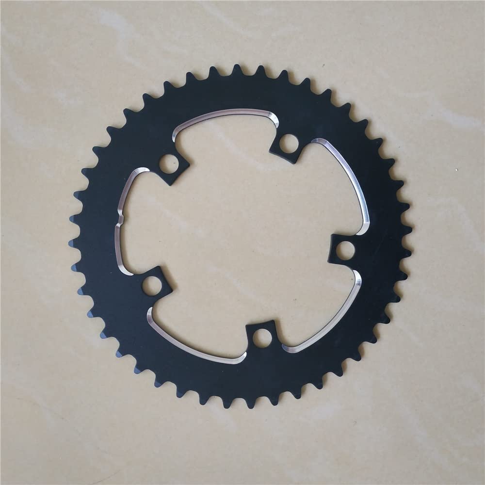 MYEEI Road Bicycle BCD 110 52/36T Chain Wheel BCD 110 52T 36T Sprocket Folding Bike Crown Chainwheel MTB Chainring Aluminium Double Speed CNC (Color : Small Disc 44T)