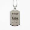 Dog Tag Necklace, Dog Mom, She Made Broken Look Beautiful & Strong Look Invincible. She Walked with The Universe on her Shoulders and Made it Look Like a Pair of Wings, Silver Stainless Steel, view 1