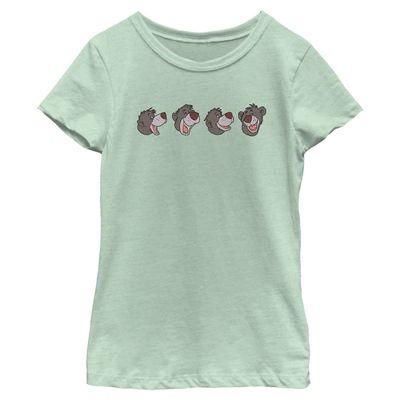 Disney Jungle Book Almost FAMILY-1-DSJB01AMLC Girls Short Sleeve Tee Shirt, Mint, Medium