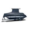 EliteShield Heavy Duty T-Top Boat Cover, Fits 22ft to 24ft Long Center Console Boat with T-Top Hard-Top, Waterproof Fade Resistant T Top Boat Storage Cover (Black, Size 3: 22'-24' Long, Beam 108" W) view 1