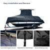 EliteShield Heavy Duty T-Top Boat Cover, Fits 22ft to 24ft Long Center Console Boat with T-Top Hard-Top, Waterproof Fade Resistant T Top Boat Storage Cover (Black, Size 3: 22'-24' Long, Beam 108" W) view 3