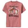 Disney Jungle Book Louie SUPRIMA-DSJB0005DL2_REDBLK Boys Short Sleeve Tee Shirt, Red Heather, Large view 1