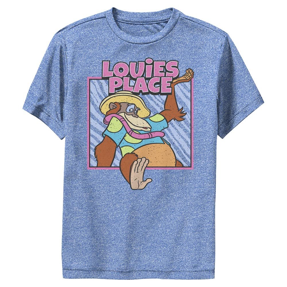 Disney Jungle Book DSNY TS LOUIES PLACE-DSJB01LMSC Boys Short Sleeve Tee Shirt, Royal Blue Heather, X-Large