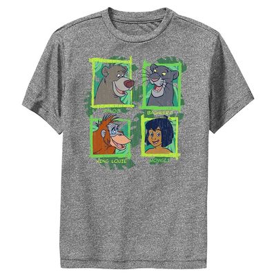 Disney Book in The JUNGLE-DSJB0006DL2_BRNSND Boys Short Sleeve Tee Shirt, Charcoal Heather, Large