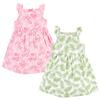 Hudson Baby Baby Girls Cotton Dresses, Palm Leaf, 4 Toddler view 1