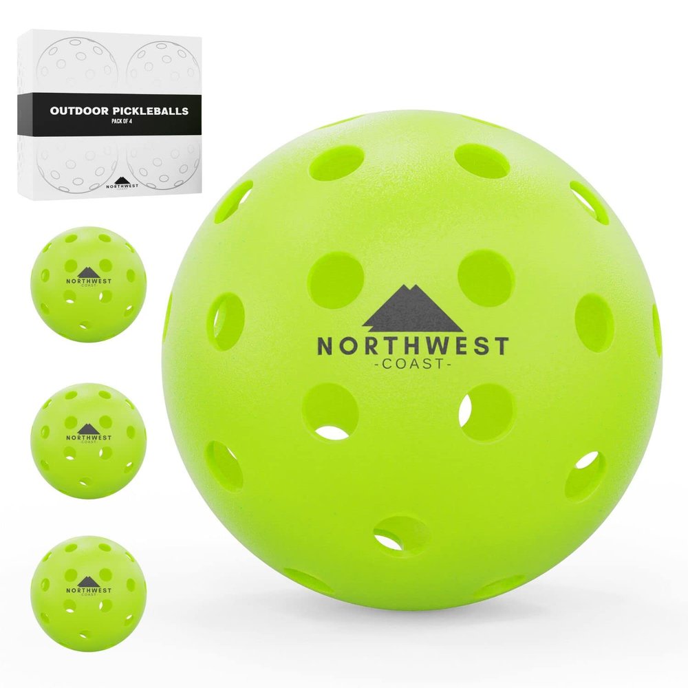 Northwest Coast Seamless Outdoor Pickleballs - Pack of 4
