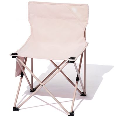 Camping Chair Portable Camping Chair Pink Easy-to-Store Outdoor Beach Chairs, Fishing Chair with Side Pockets, Foldable Compact Director Chair, 4 Colors (Color : Pink Chair, Size : 26.7 in)