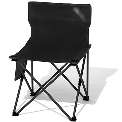 Camping Chair Portable Camping Chair Pink Easy-to-Store Outdoor Beach Chairs, Fishing Chair with Side Pockets, Foldable Compact Director Chair, 4 Colors (Color : Black Chair, Size : 26.7 in)