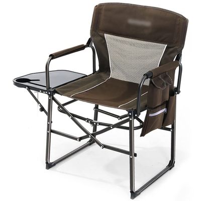 Camping Chair Camping Chair with Side Table Outdoor Portable Director's Chair, Multifunctional Storage Fishing Chair, Strong and Sturdy Beach Chair, 4 Styles