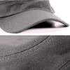 Malaxlx 2 Pack Gray Cadet Army Cap Military Hat for Men Women Adjustable Cotton Flat Top view 3