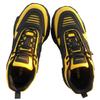 DAVESHOES Mamba 24 Mens Wide Shoes Height Increasing Luxury Mech Sneakers Mens Platform Hiptop Black Running Sport Size 9.5 Yellow view 3