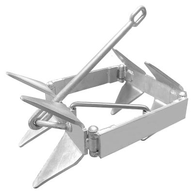 Boat 19LB Galvanized Steel Anchor Replacement for Cube Anchor Folds for Storage